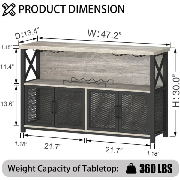 Coffee Bar Cabinet or Cabinet for liquor and glasses - Image 2