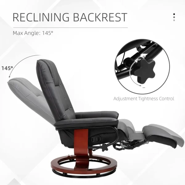 Adjustable Swivel Lounge Chair with Footrest - Image 4