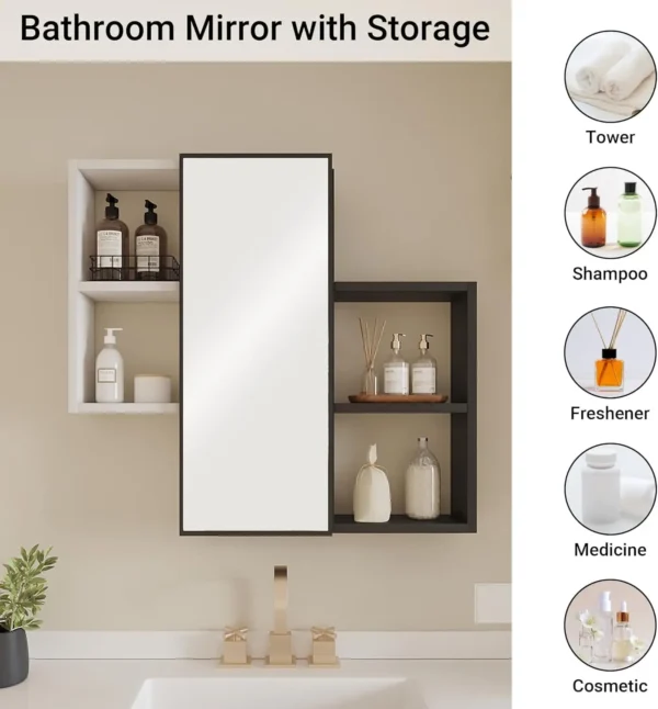 Modern Medicine Cabinet with Mirror - Image 4