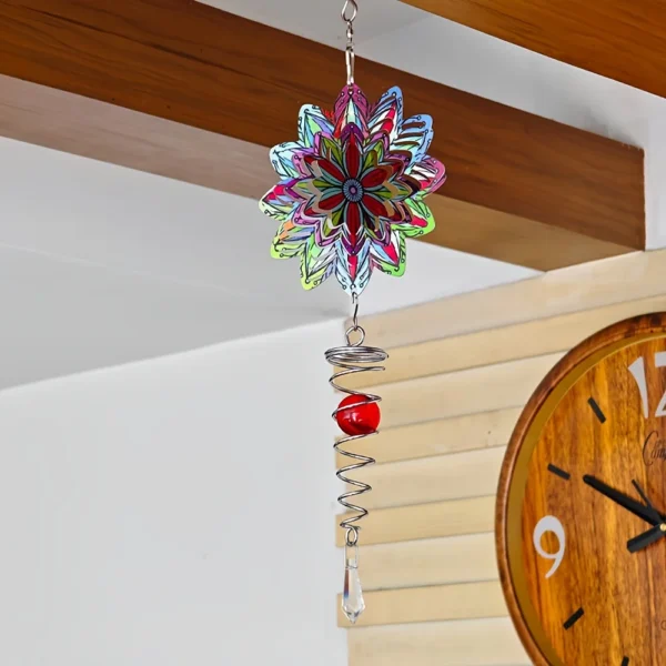 39 cm /15.35 Inch Colorful Windmill 3D Wind Chimes - Image 2