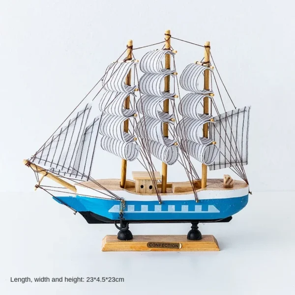 Wooden Sailboat Model - Image 6