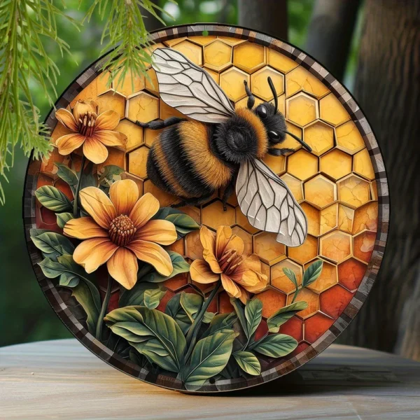 Bee & Honeycomb Decorative Sings - Image 4