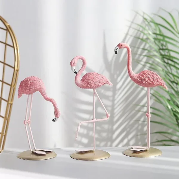 Creative Pink Resin Flamingo